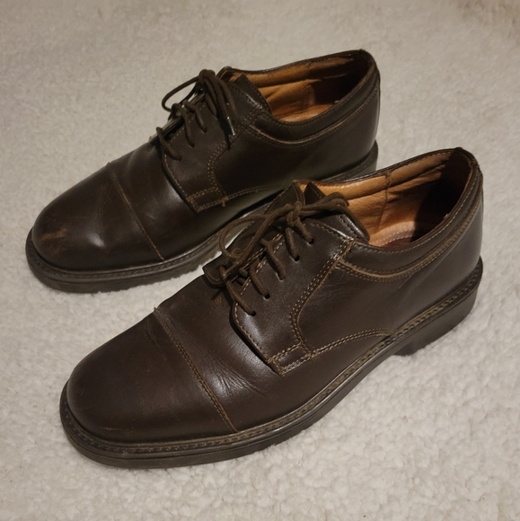 MENS VENTURINI COMFORT & FLEX LEATHER LOAFER SHOES BROWN SIZE 11.5 - Picture 3 of 9